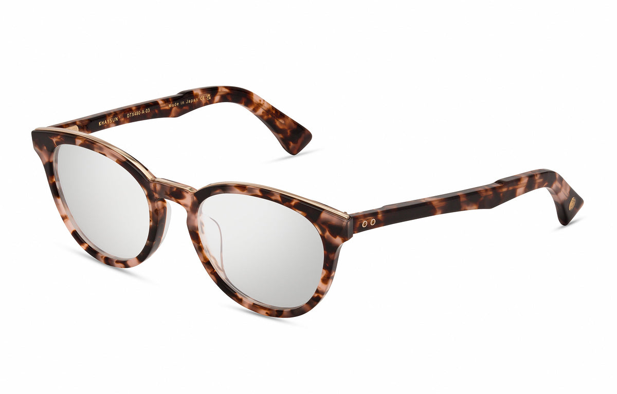 DITA Khaysun Blossom Tortoise / White Gold eyeglasses, angled view