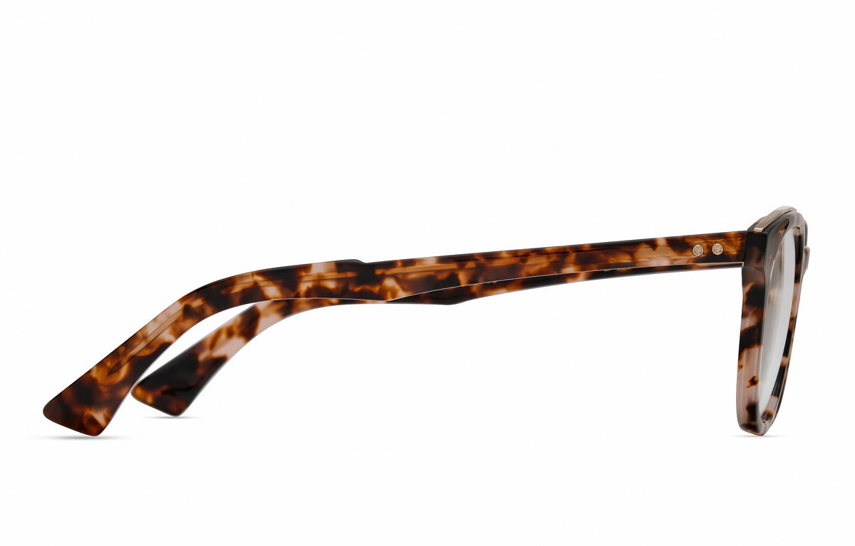 DITA Khaysun Blossom Tortoise / White Gold eyeglasses, side view