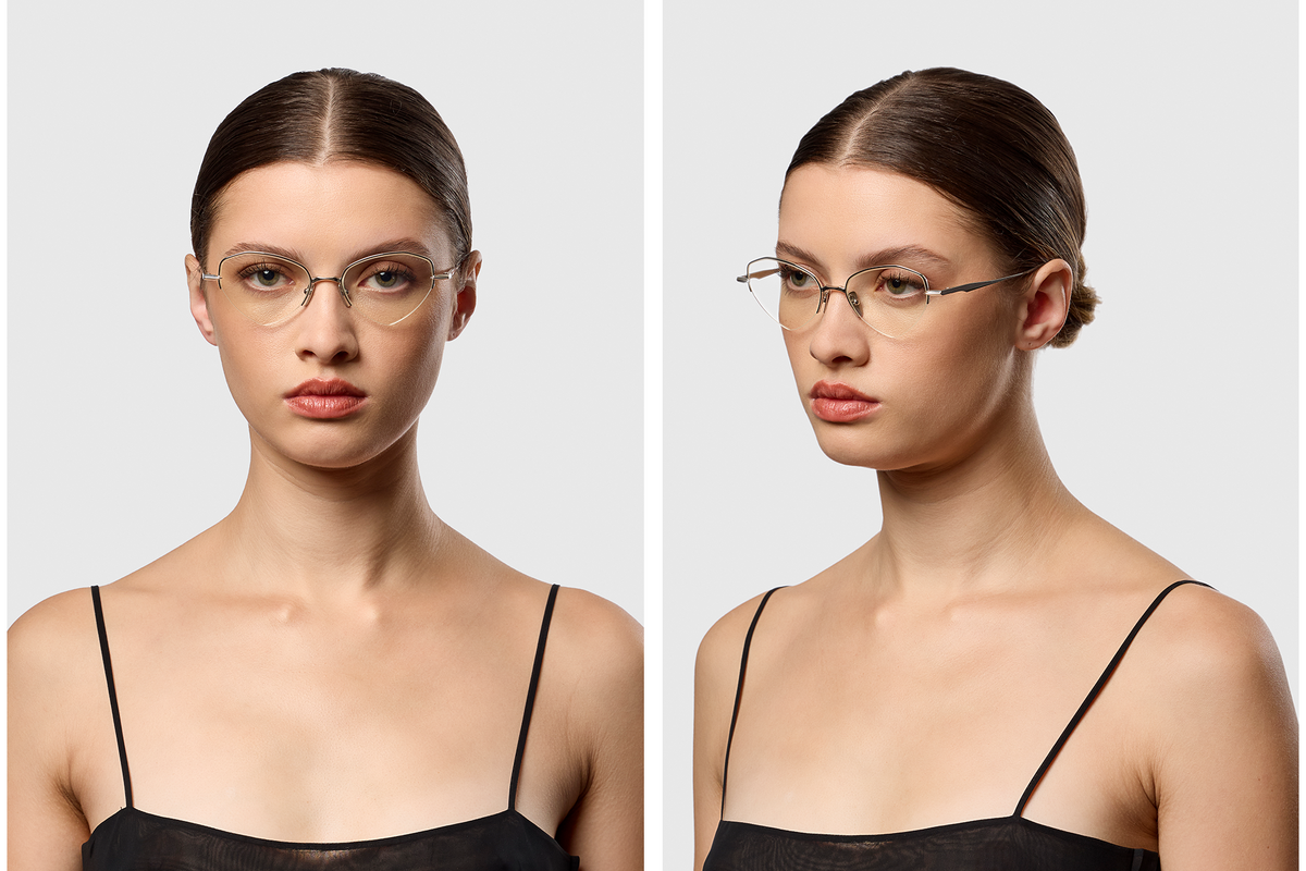 DITA Lunari Silver eyeglasses, temple detail