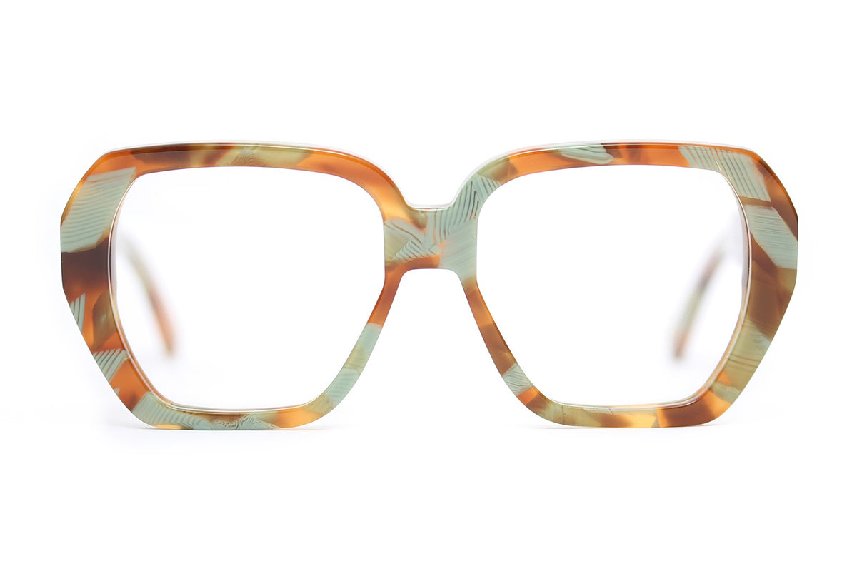 Henau Lanika Sage Havana eyeglasses, front view