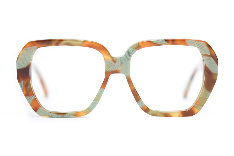 Henau Lanika Sage Havana eyeglasses, front view