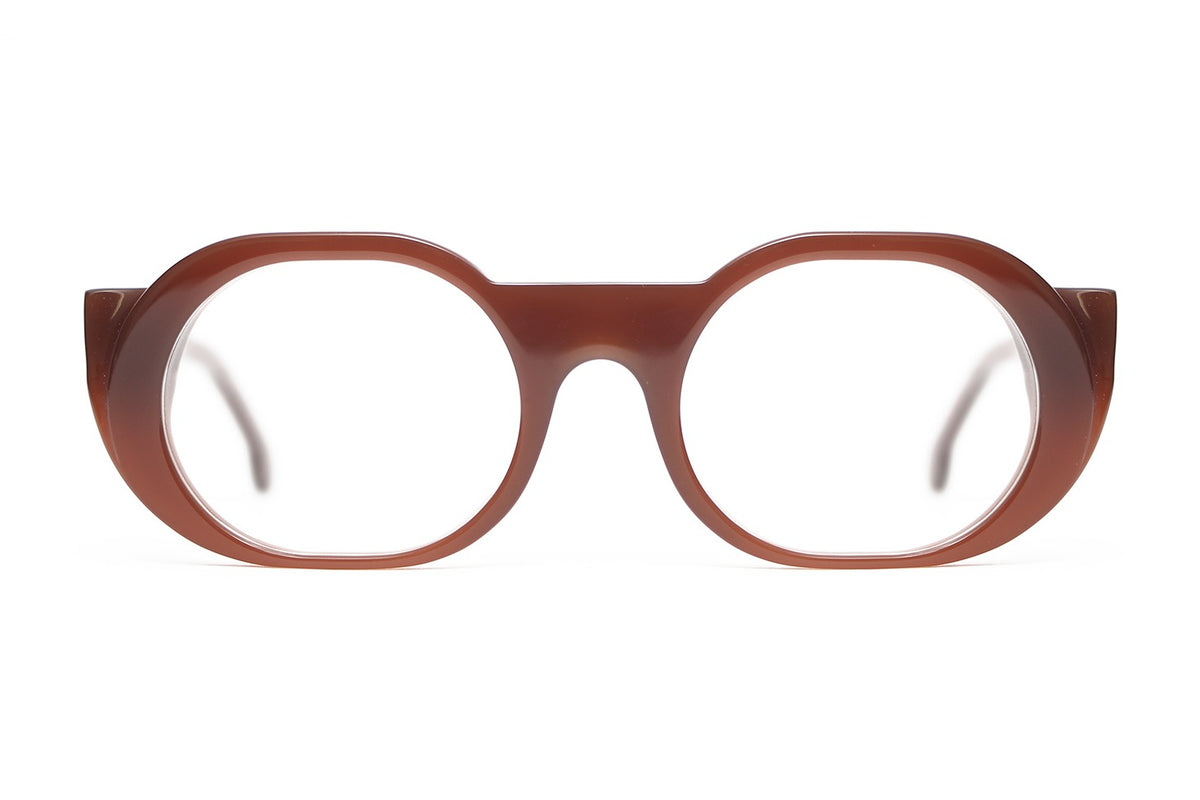 Henau M55 Brown eyeglasses, front view