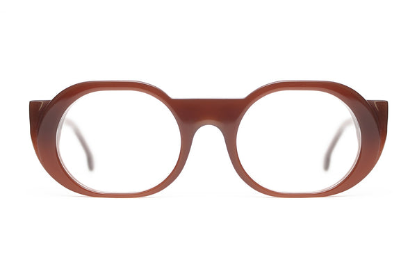 Henau M55 Brown eyeglasses, front view