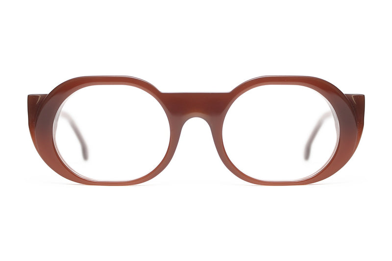 Henau M55 Brown eyeglasses, front view