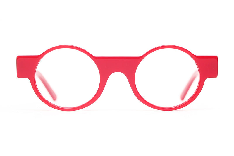 Henau Odorono Coral Red eyeglasses, front view