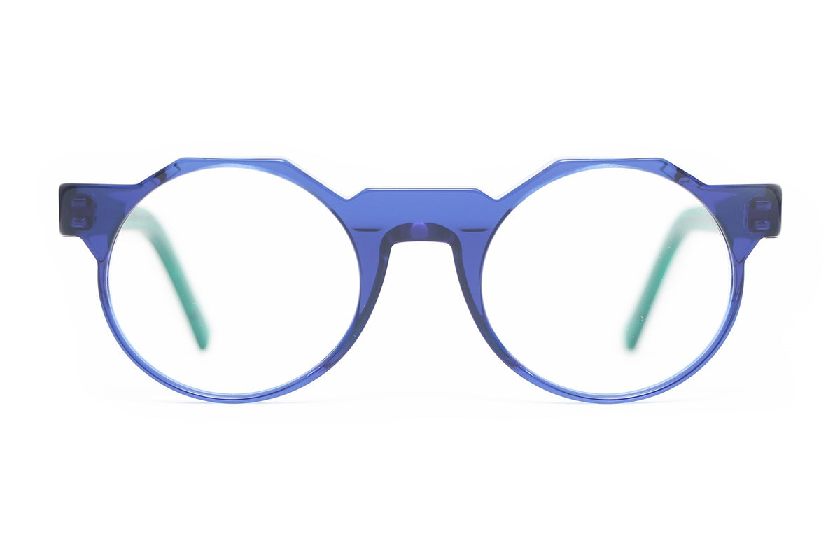 Henau Orlono Blue Crystal eyeglasses, front view