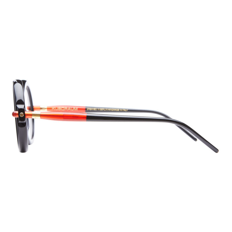 KUBORAUM Maske P1 Black Shine eyeglasses, angled view