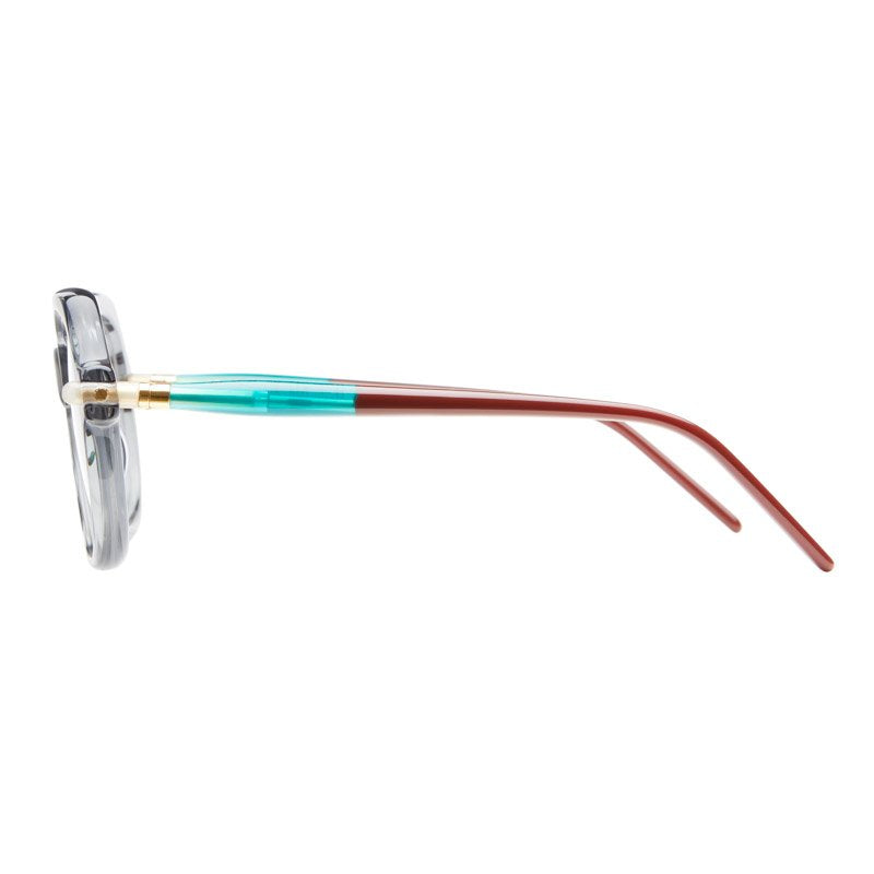 KUBORAUM Maske P13 Light Grey eyeglasses, angled view