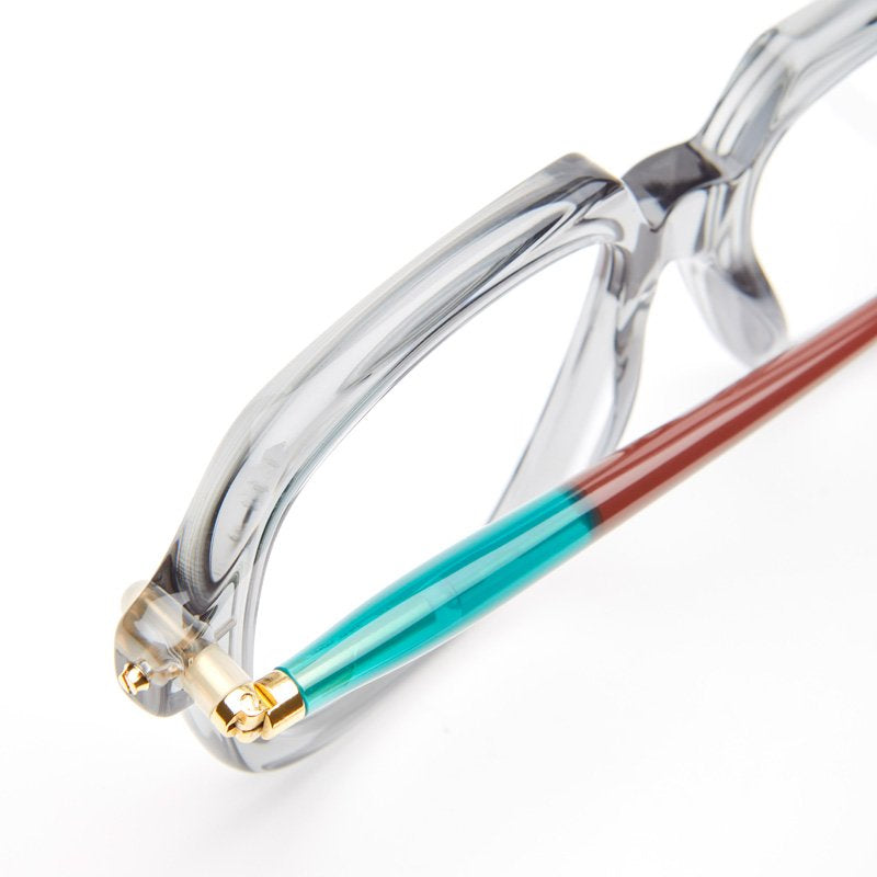 KUBORAUM Maske P13 Light Grey eyeglasses, temple detail