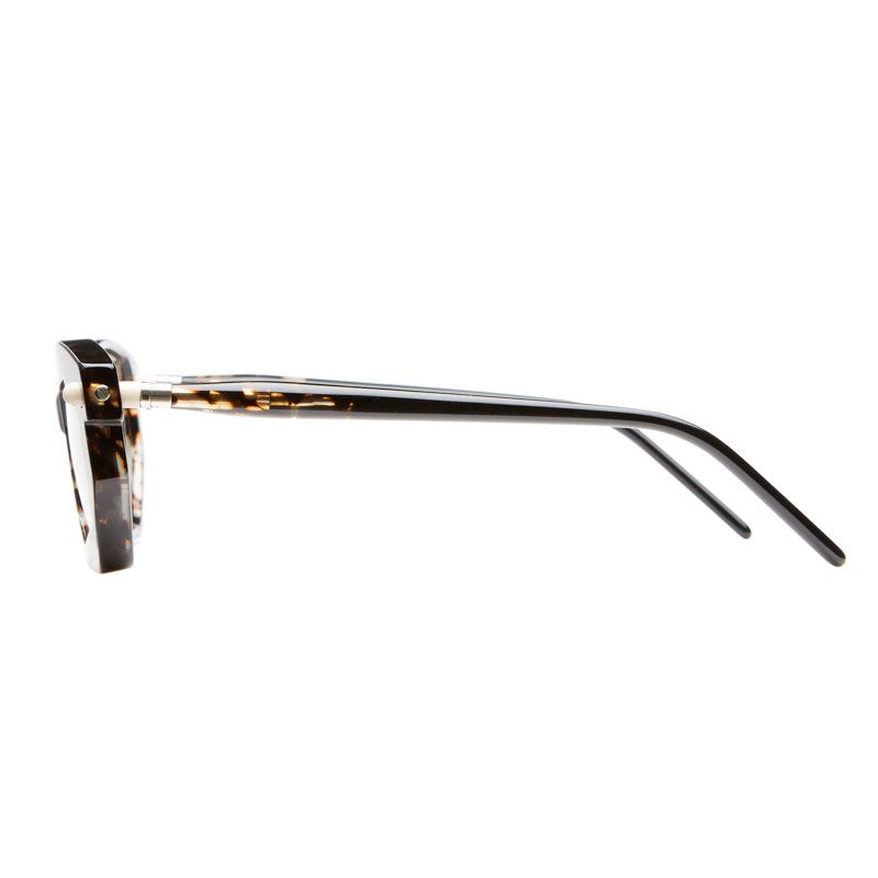 KUBORAUM Maske P14 Grey Yellow Havana eyeglasses, angled view