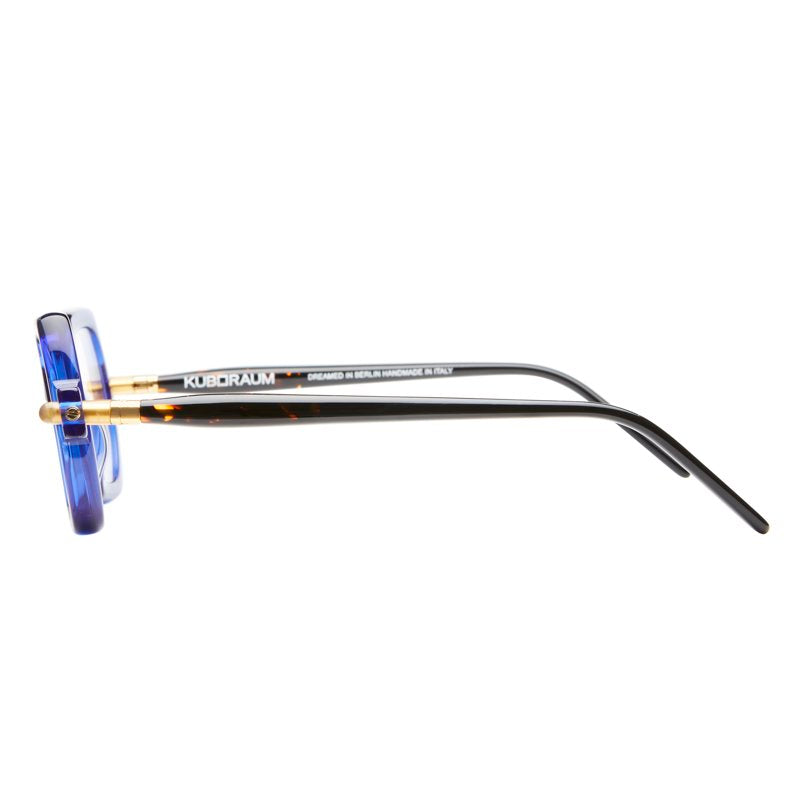 KUBORAUM Maske P3 Blue eyeglasses, angled view