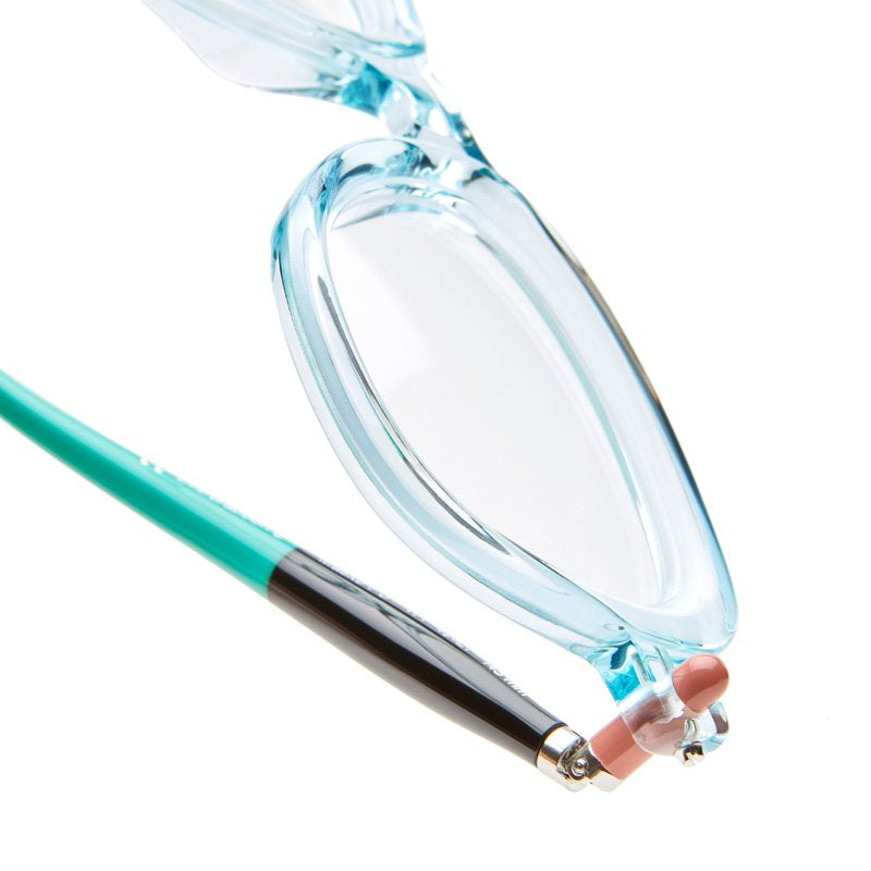 KUBORAUM Maske P5 Light Blue eyeglasses, side view