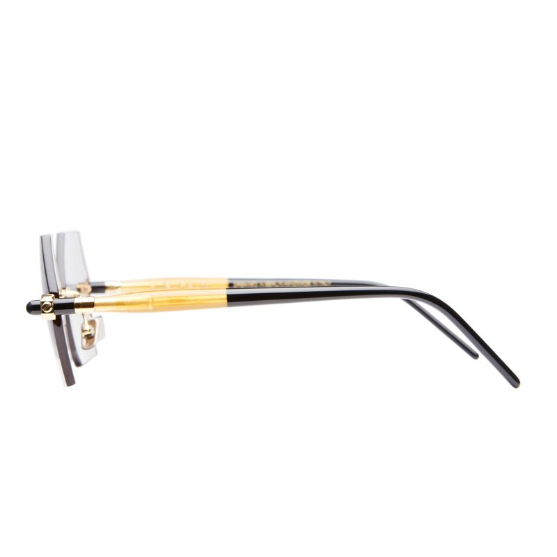 KUBORAUM Maske P53 Gold eyeglasses, angled view