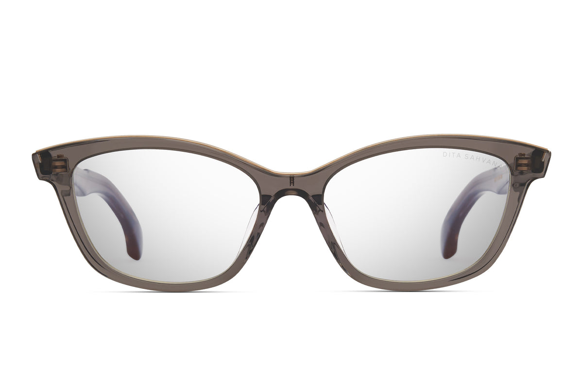 DITA Sahvana Crystal Mineral Grey / White Gold eyeglasses, front view