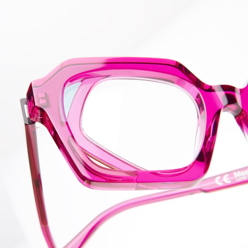 KUBORAUM Maske T8 Fuchsia eyeglasses, side view