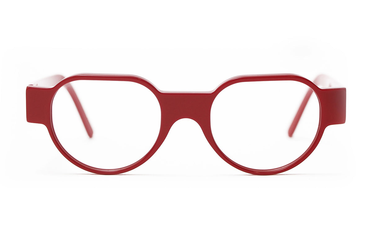 Henau Triono Red eyeglasses, front view