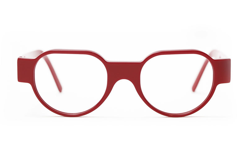 Henau Triono Red eyeglasses, front view