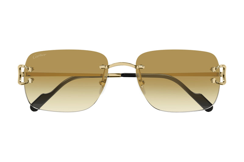 Cartier CT0330S Gold / Yellow sunglasses, front view